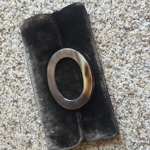 Shiraleah Brown Velvet Clutch